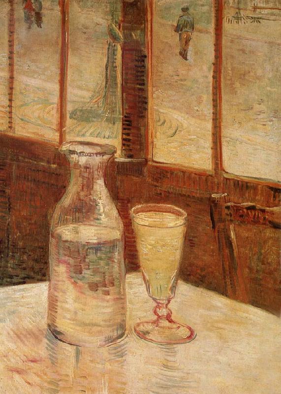 Vincent Van Gogh An absinthe glass and water decanter oil painting image